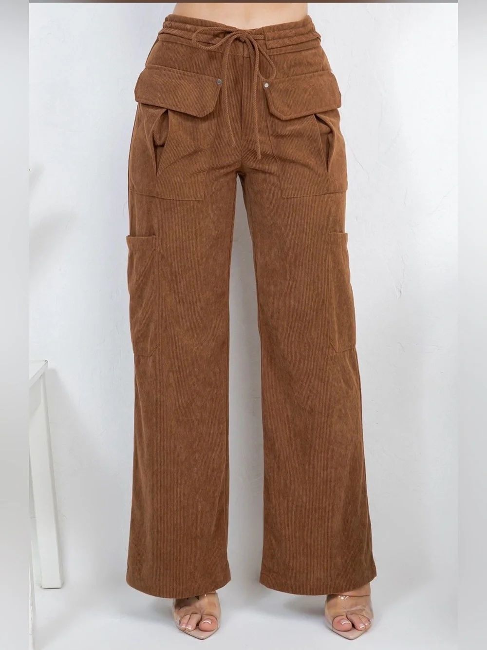 Corduroy Cargo Pants - size L